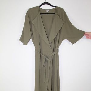 ASOS CURVE BELTED JUMPSUIT WITH DOLMAN SLEEVE